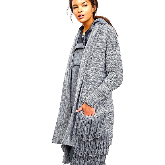 Banana Republic Sweaters | Banana Republic Fringe Cardigan | Color: Gray | Size: S | Manjstylist's Closet